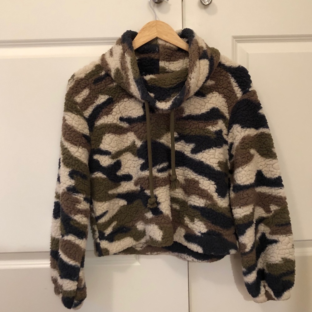 Fuzzy Camo Sweatshirt